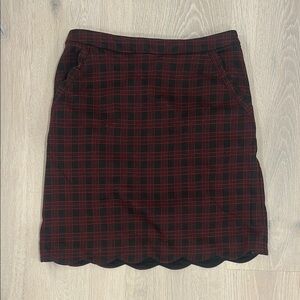 Plaid Red and Black Women's Skirt